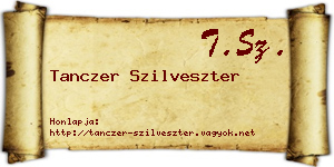 Tanczer Szilveszter névjegykártya
